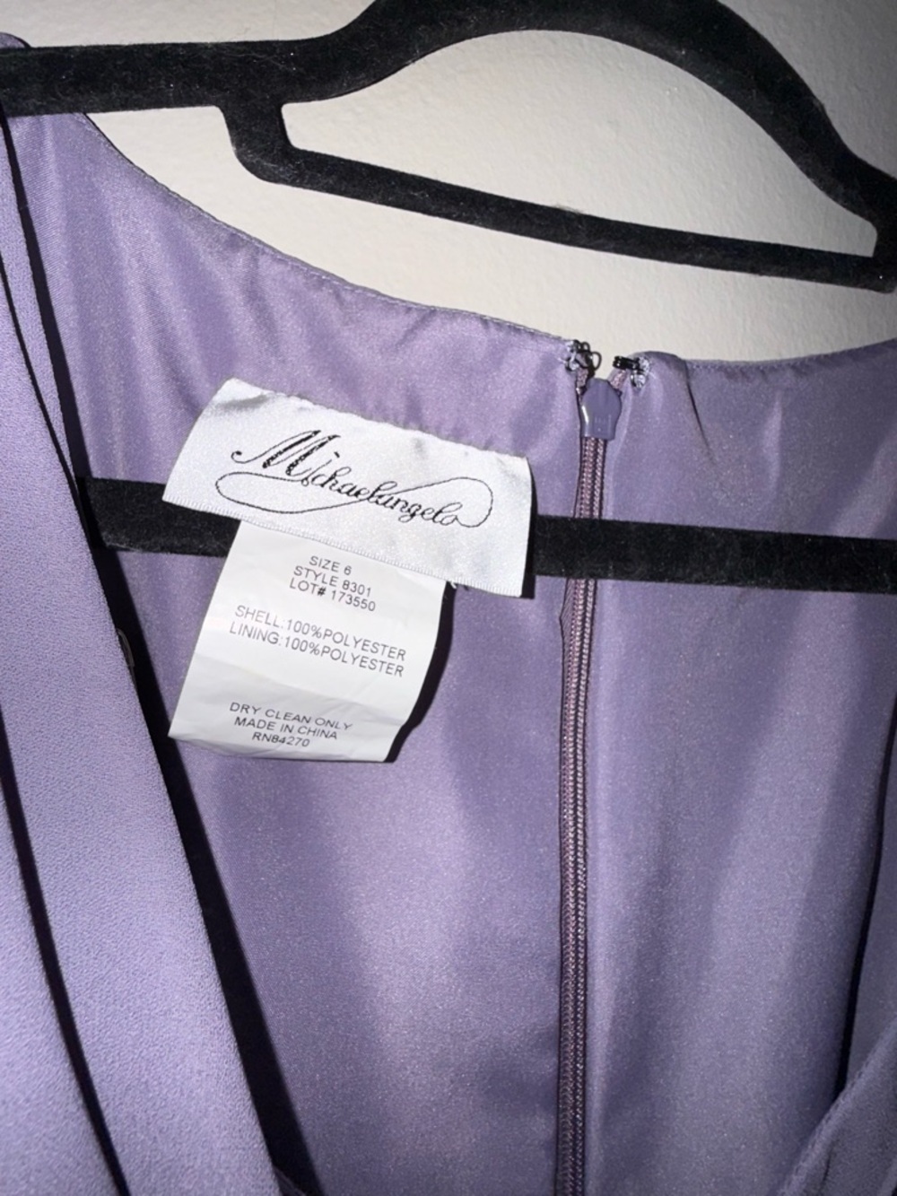 Michaelangelo Lavender Cowl Neck Maxi Dress - Picture 2 of 5